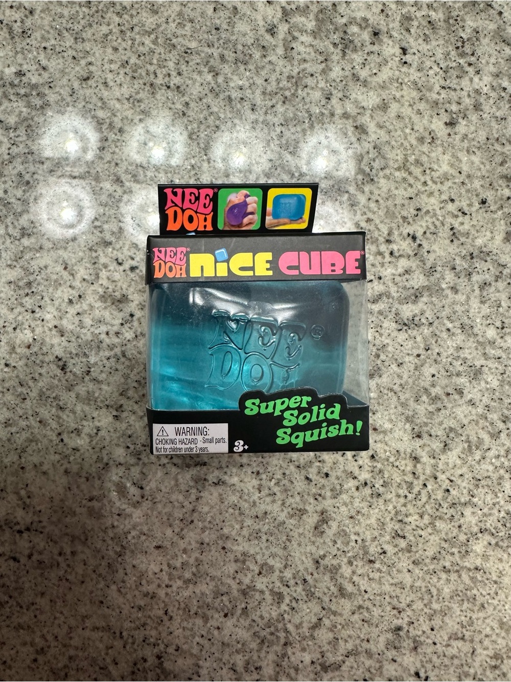 Authentic Nee Doh Nice Cube Super Solid Squish! - Blue